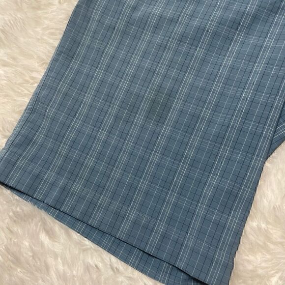 Nike Golf Shorts Mens 34 Blue Plaid Dri Fit Performance Tech Stretch Core - Picture 5 of 13